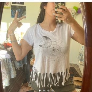 White tee with solar system design